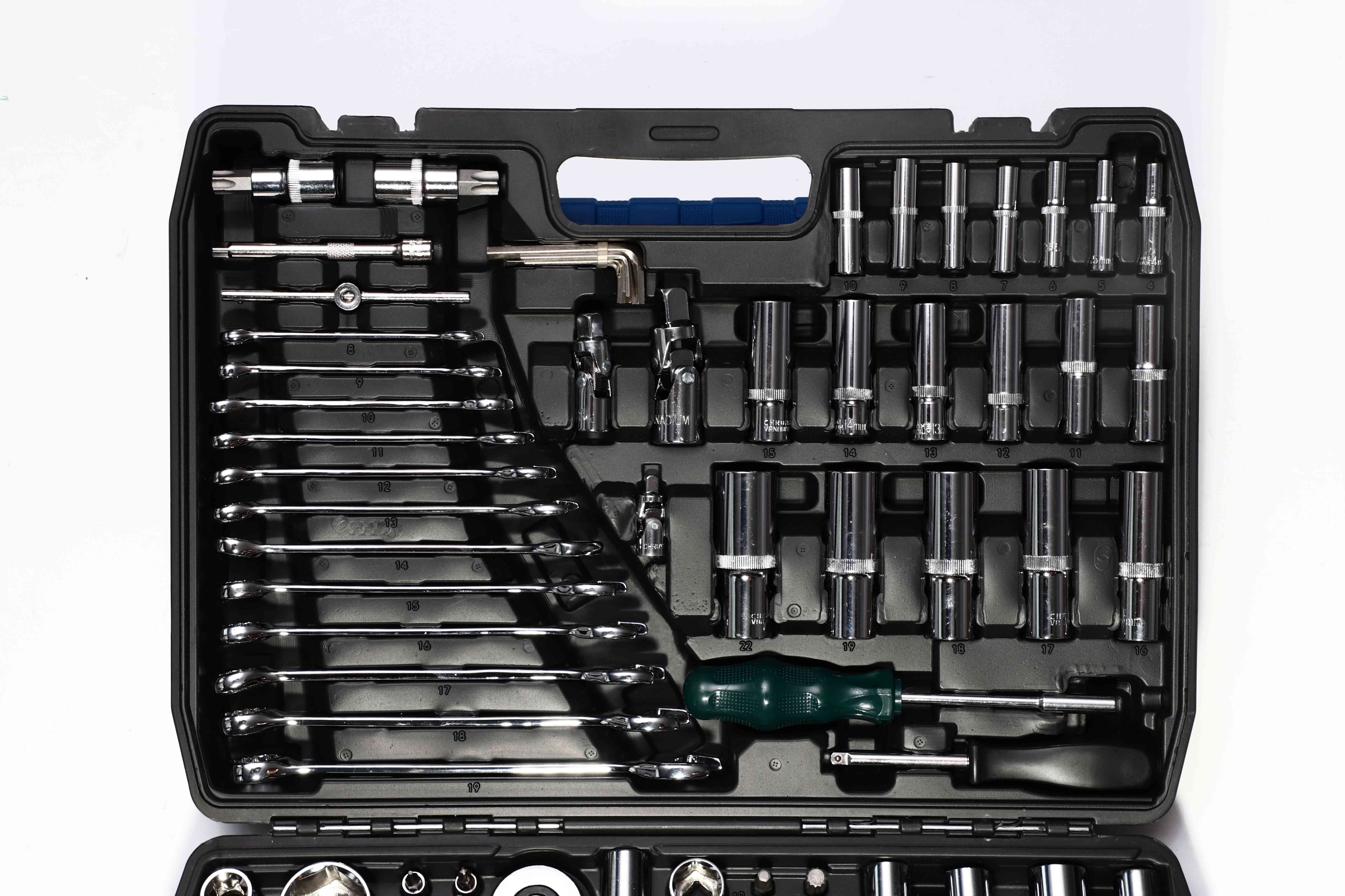216 PCS Chrome Vanadium Socket Tool Kit - Image 3