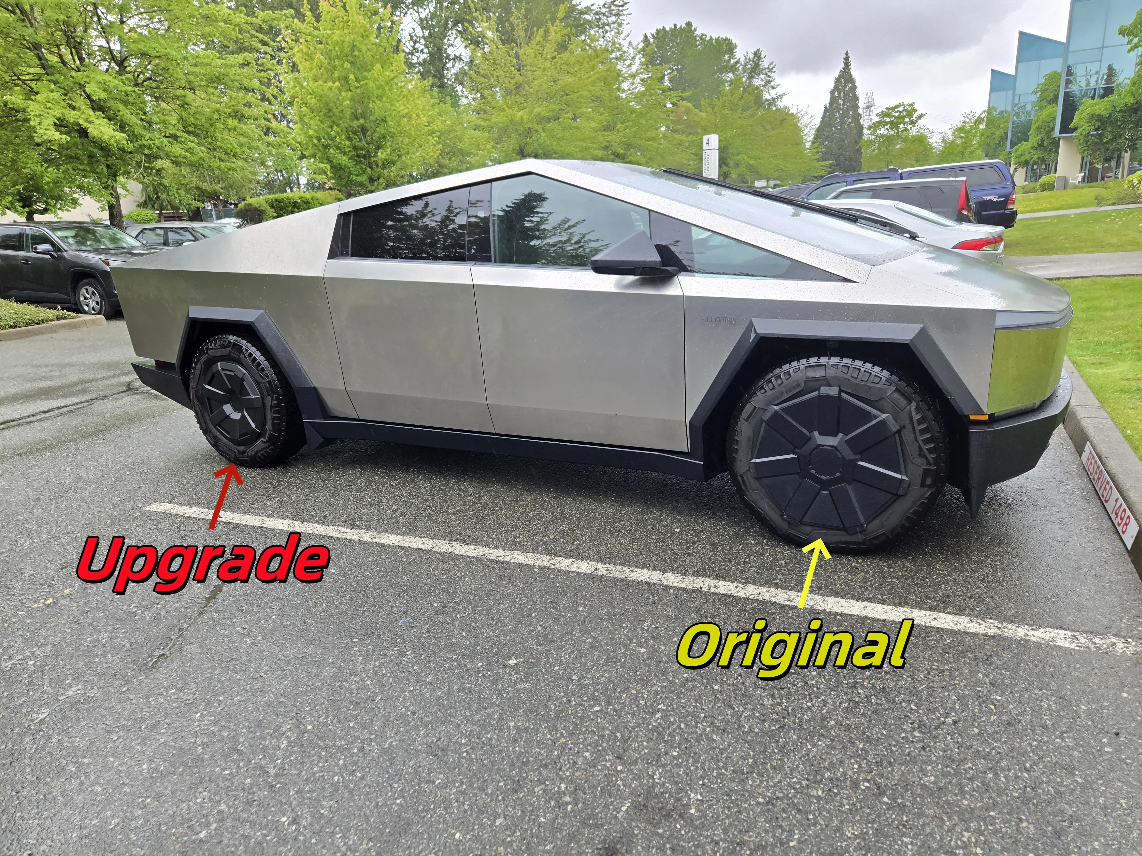 Black ABS Wheel Covers for 2024-25 Tesla Cybertruck - Image 6