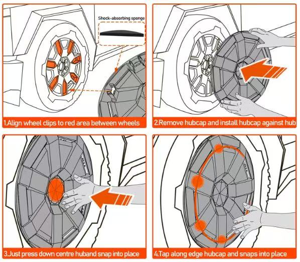 Black ABS Wheel Covers for 2024-25 Tesla Cybertruck - Image 7