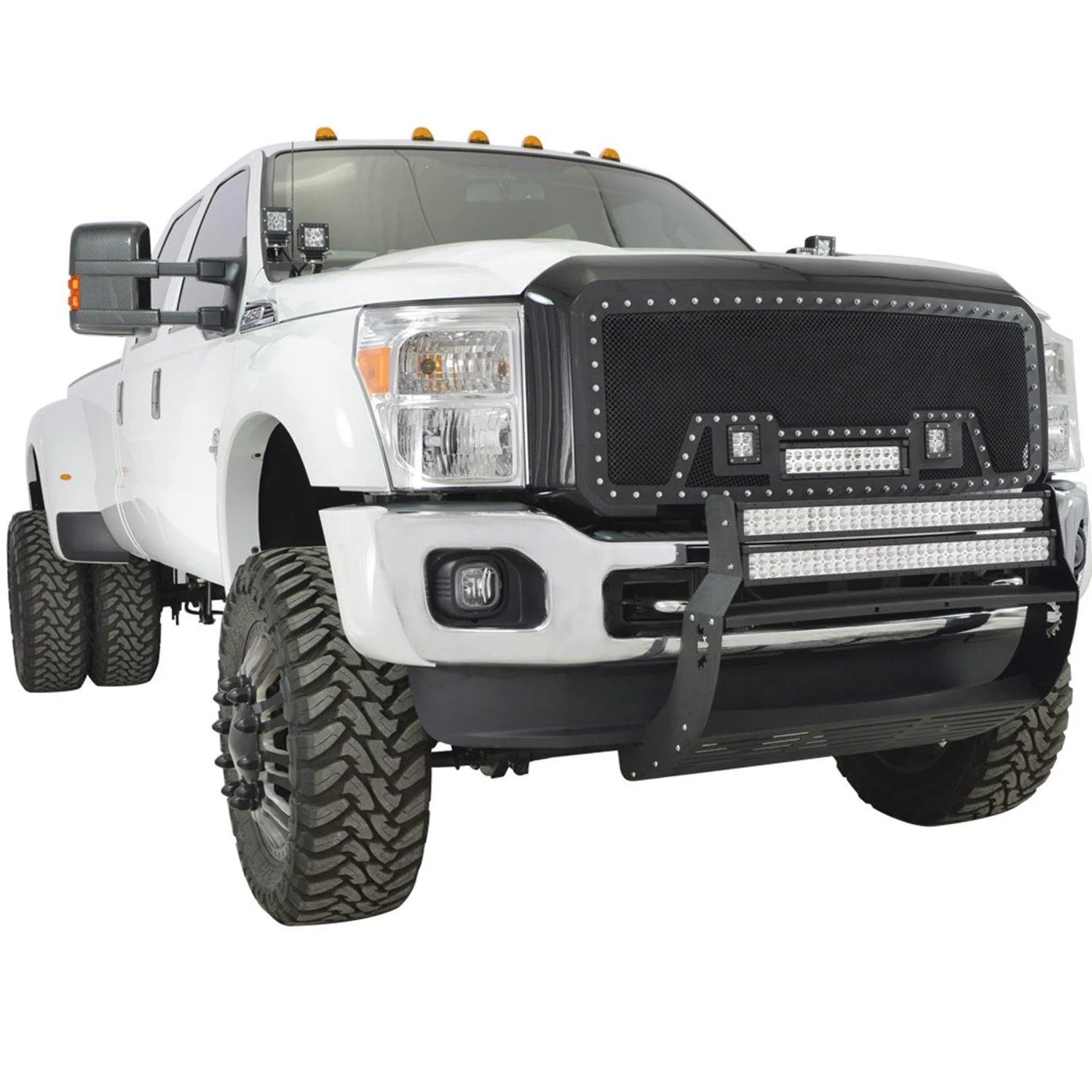 Black Stainless Steel Wire Mesh Grille for 2011-16 Ford F250/F350/F450/F550 - Image 5