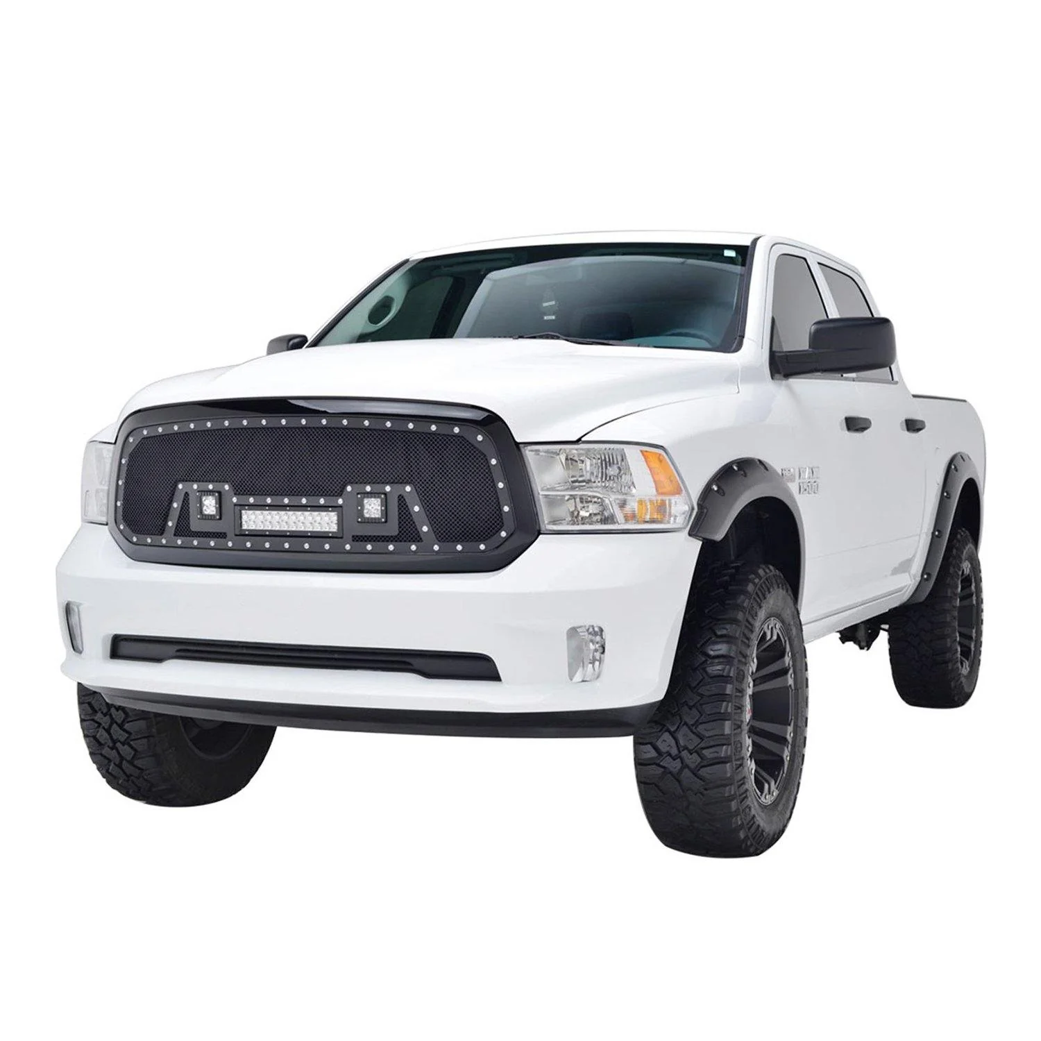Black Stainless Steel Wire Mesh Grille for 2013-18 Dodge Ram 1500 & 2019-23 Ram 1500 Classic/Warlock - Image 5