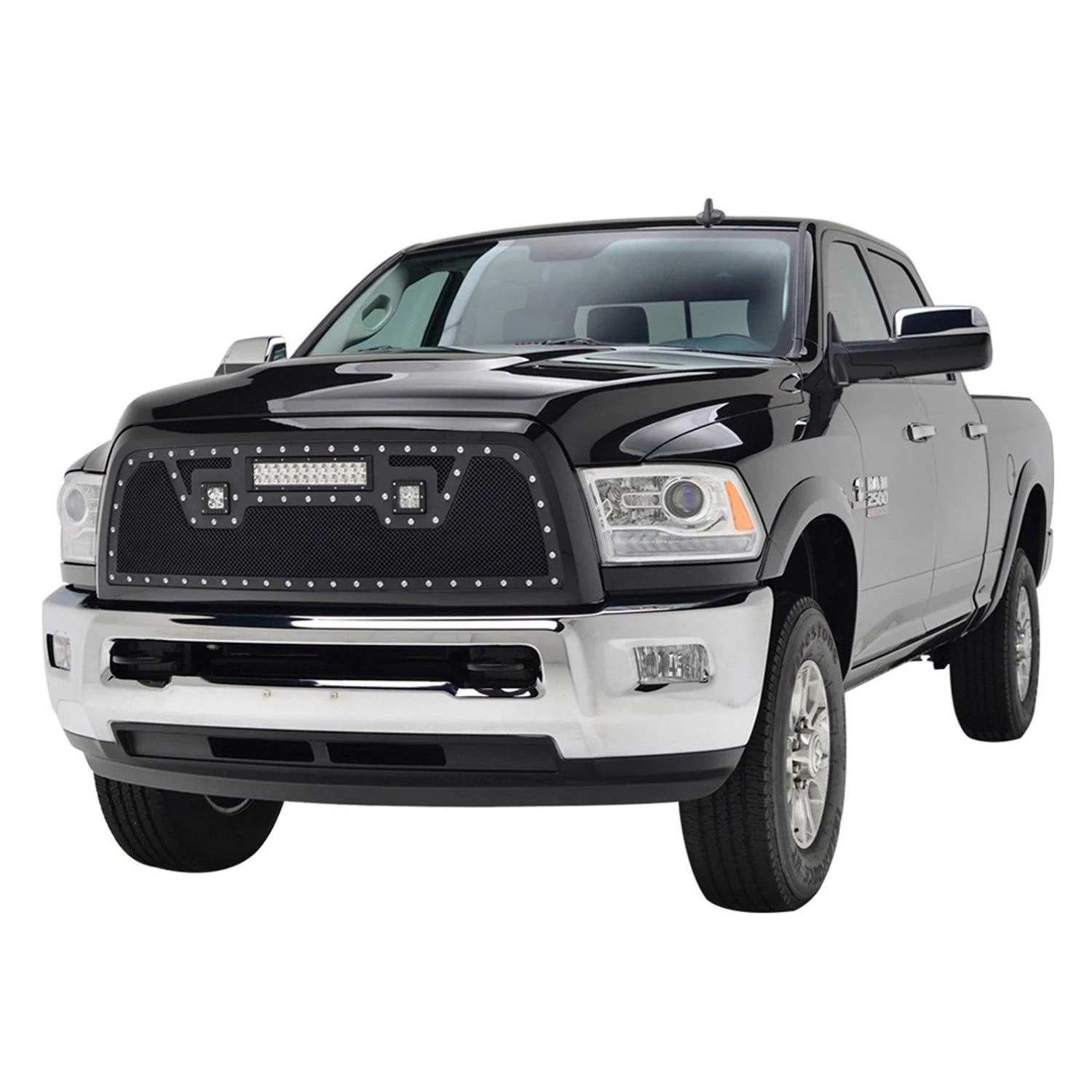 Black Stainless Steel Wire Mesh Grille for 2013-18 Dodge Ram 2500/3500 - Image 4