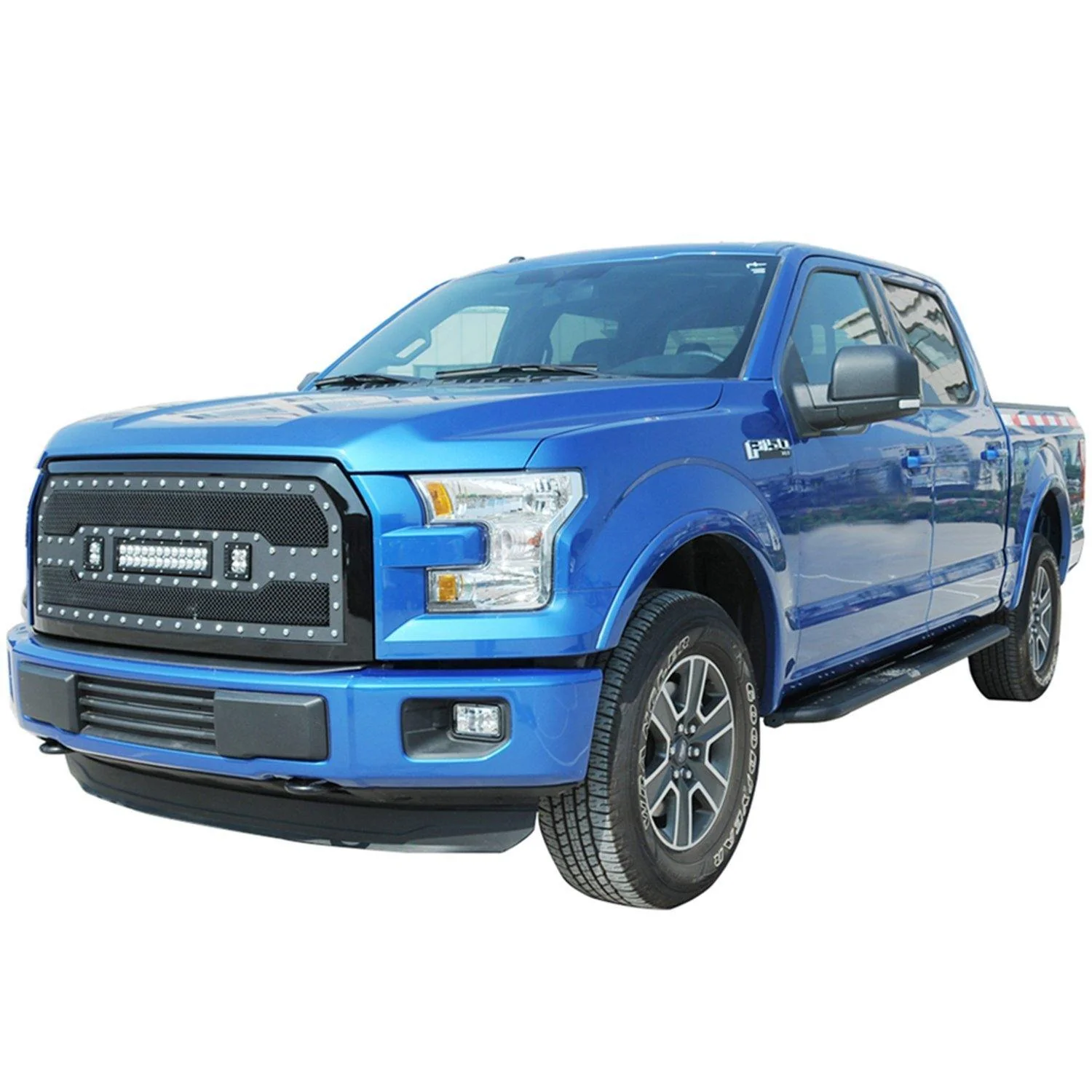 Black Stainless Steel Wire Mesh Grille for 2015-17 Ford F150 - Image 4