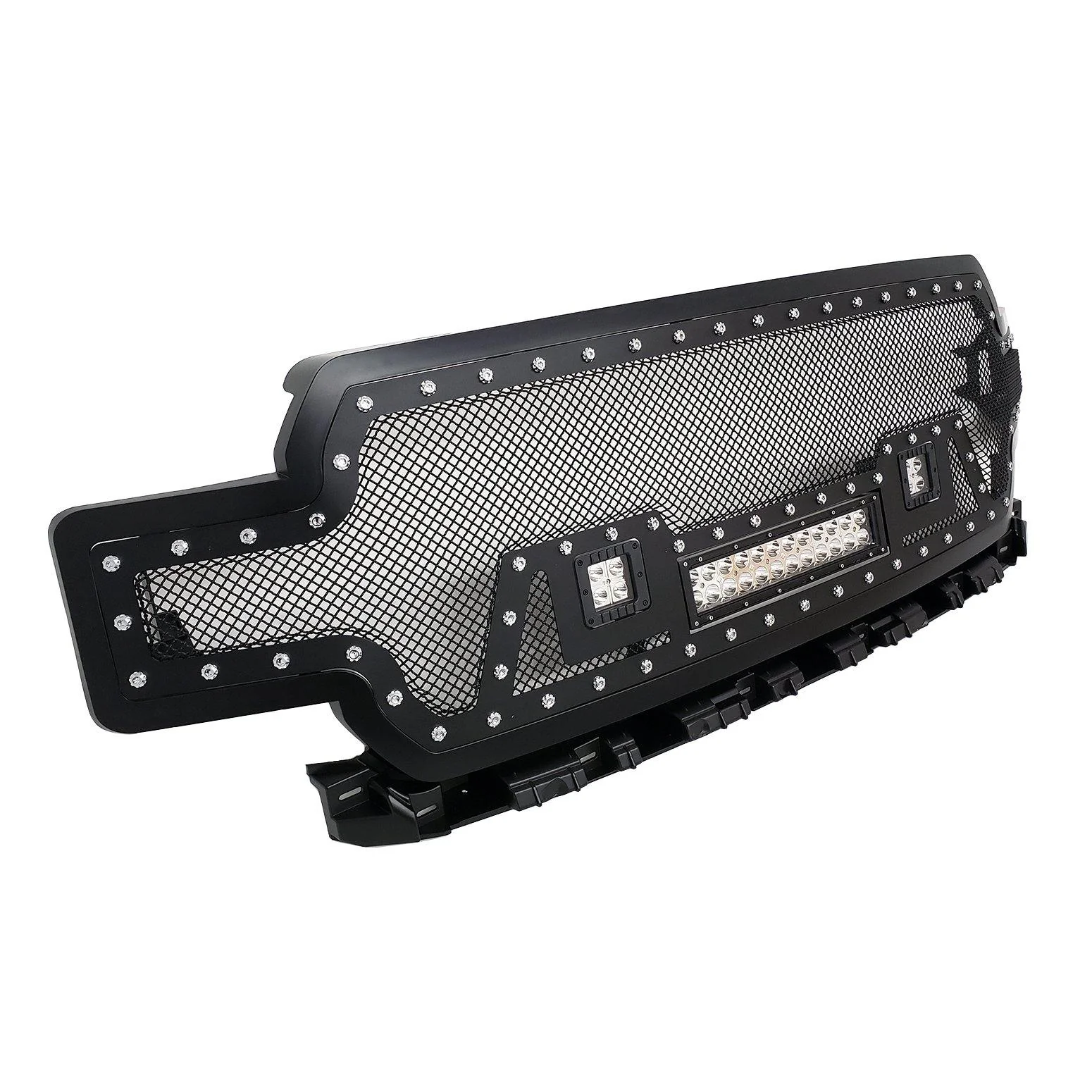Black Stainless Steel Wire Mesh Grille for 2018-20 Ford F150 - Image 3