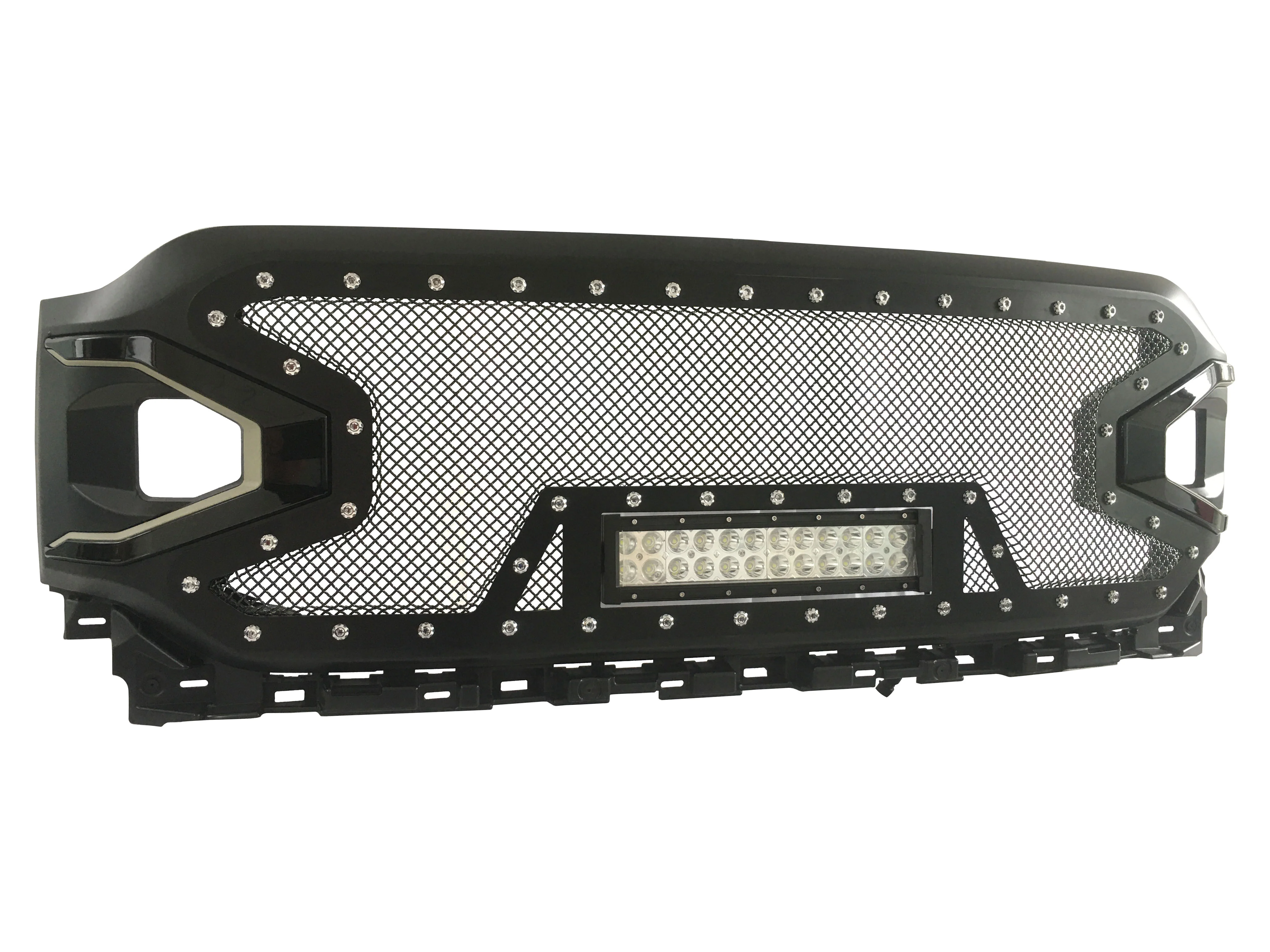 Black Stainless Steel Wire Mesh Grille for 2021-23 Ford F150 - Image 3
