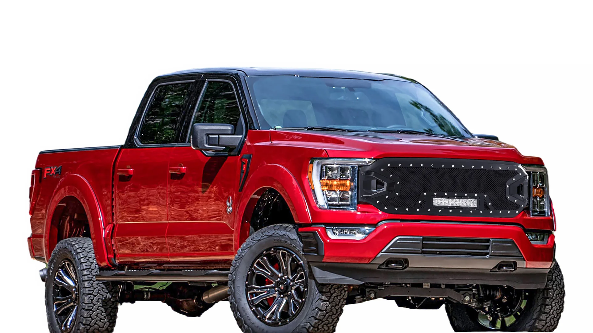 Black Stainless Steel Wire Mesh Grille for 2021-23 Ford F150 - Image 5