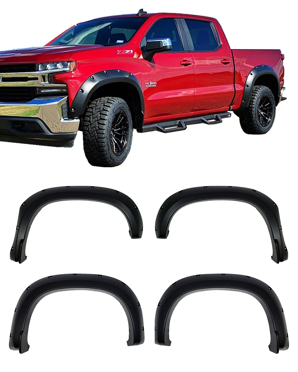 Fender Flares for 2019-21 Chevy Silverado 1500 (Excluding 2019 1500 LD Models) - Image 2