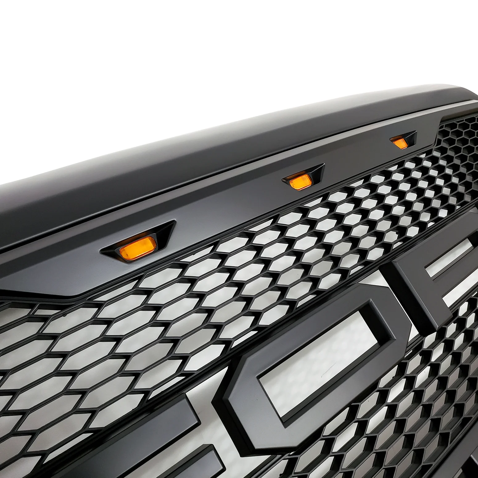 Honeycomb Mesh Grille for 2011-16 Ford F250/F350 (Matte Black) - Image 3