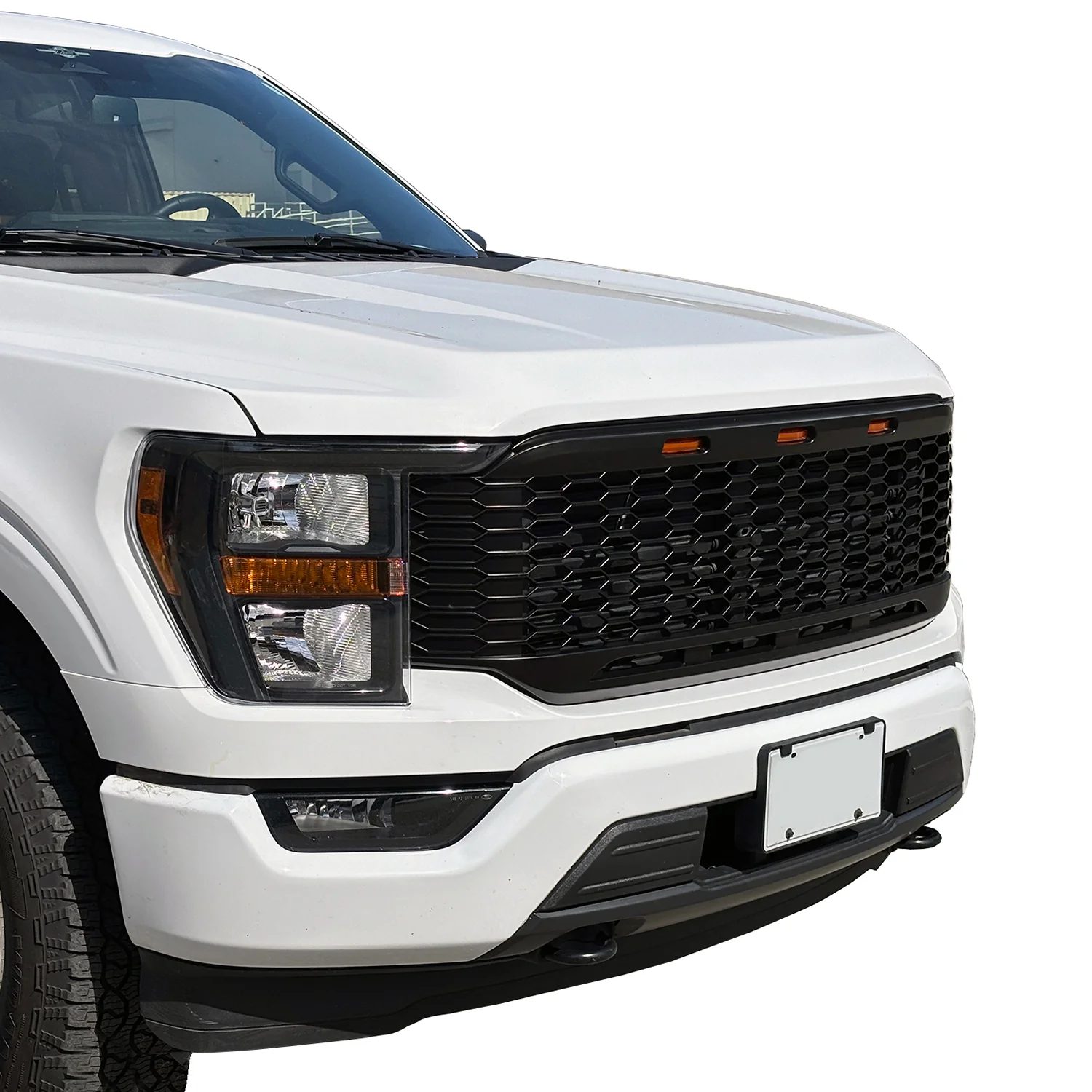 Honeycomb Mesh Grille for 2021-23 Ford F150 (Matte Black) - Image 11