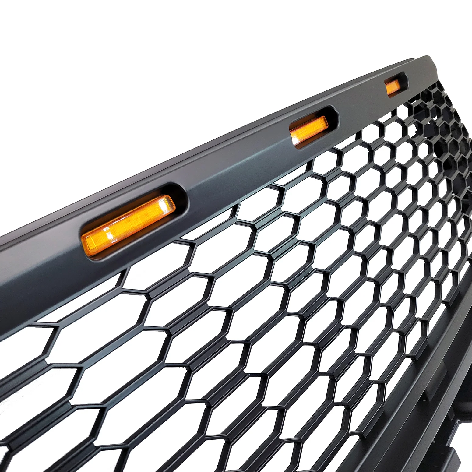 Honeycomb Mesh Grille for 2021-23 Ford F150 (Matte Black) - Image 3