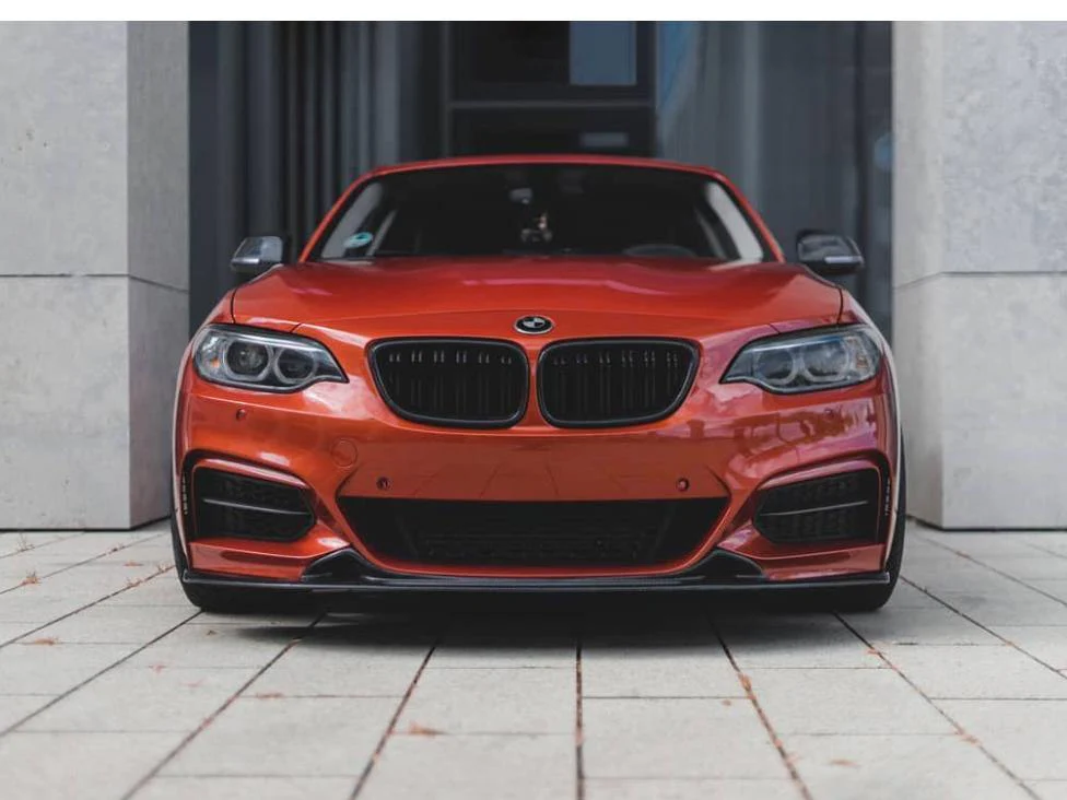 Kidney Grilles for 2014-19 BMW 2-Series F22/F23 (Gloss Black Dual Slat) - Image 4