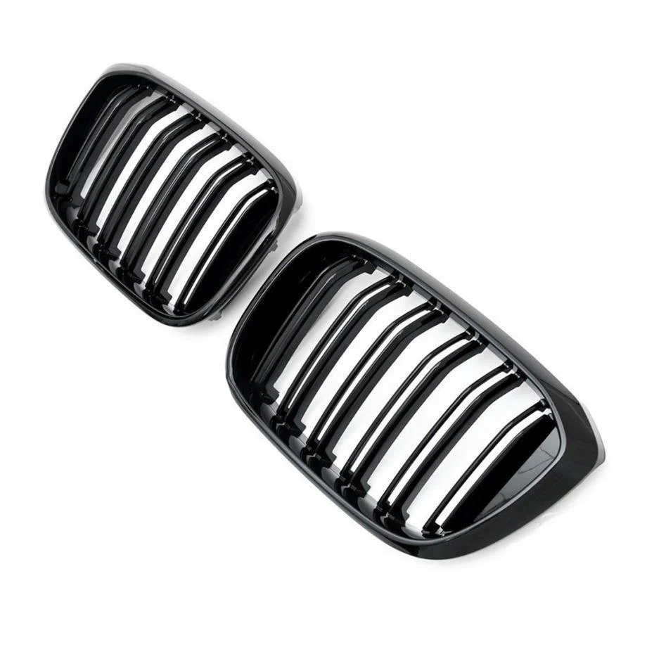 Kidney Grilles for 2018-21 BMW X3/X4 G01/G02 (Gloss Black Dual Slat) - Image 2