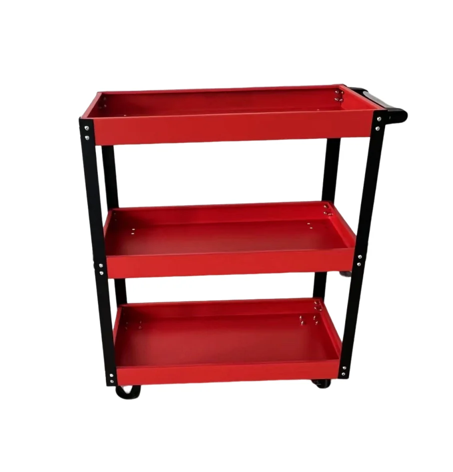 3-Tier Utility Tool Cart with Wheels and Handle - Image 4