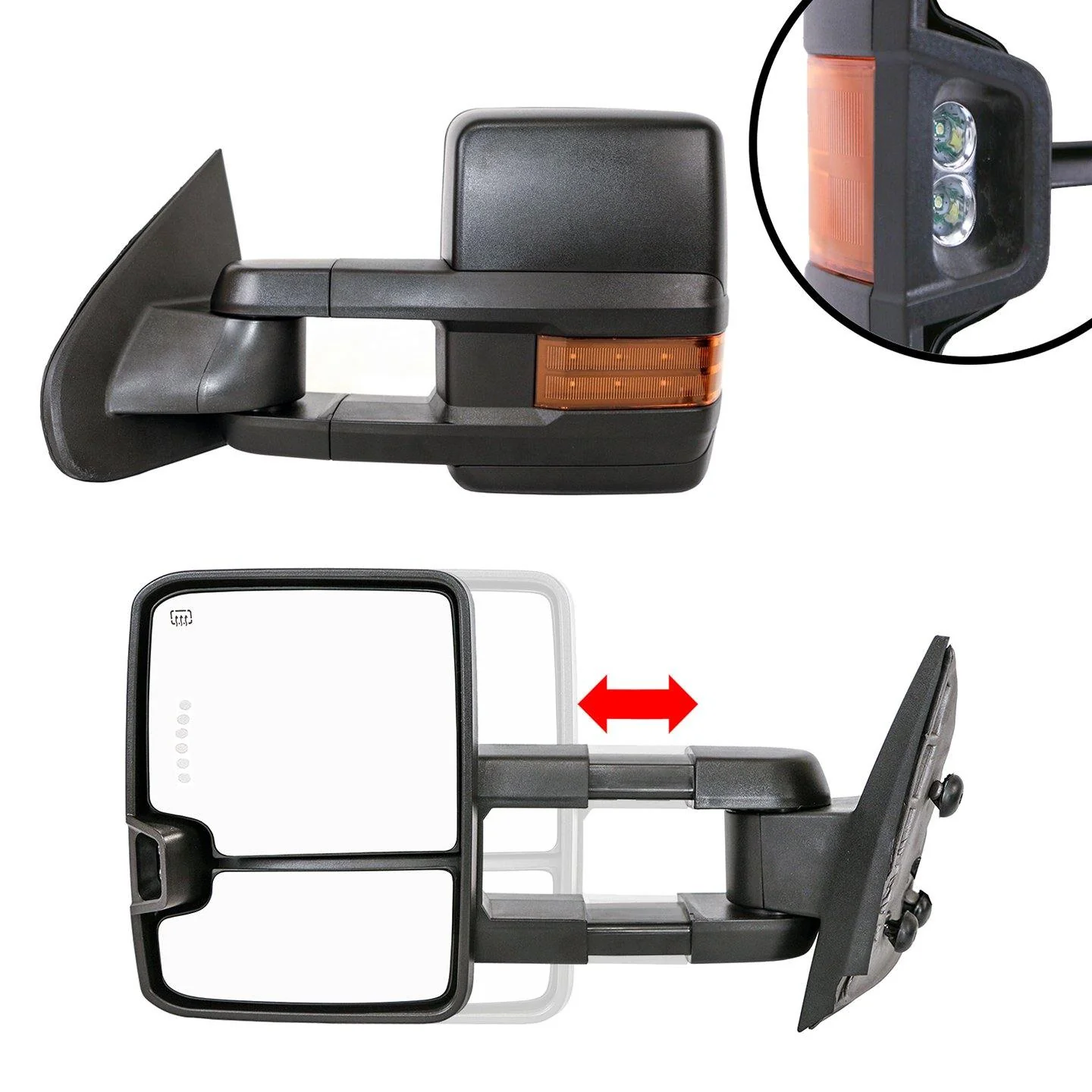 Towing Mirrors for 2014-18 Chevy Silverado/GMC Sierra 1500 & 2015-19 Silverado/Sierra 2500/3500 - Image 9