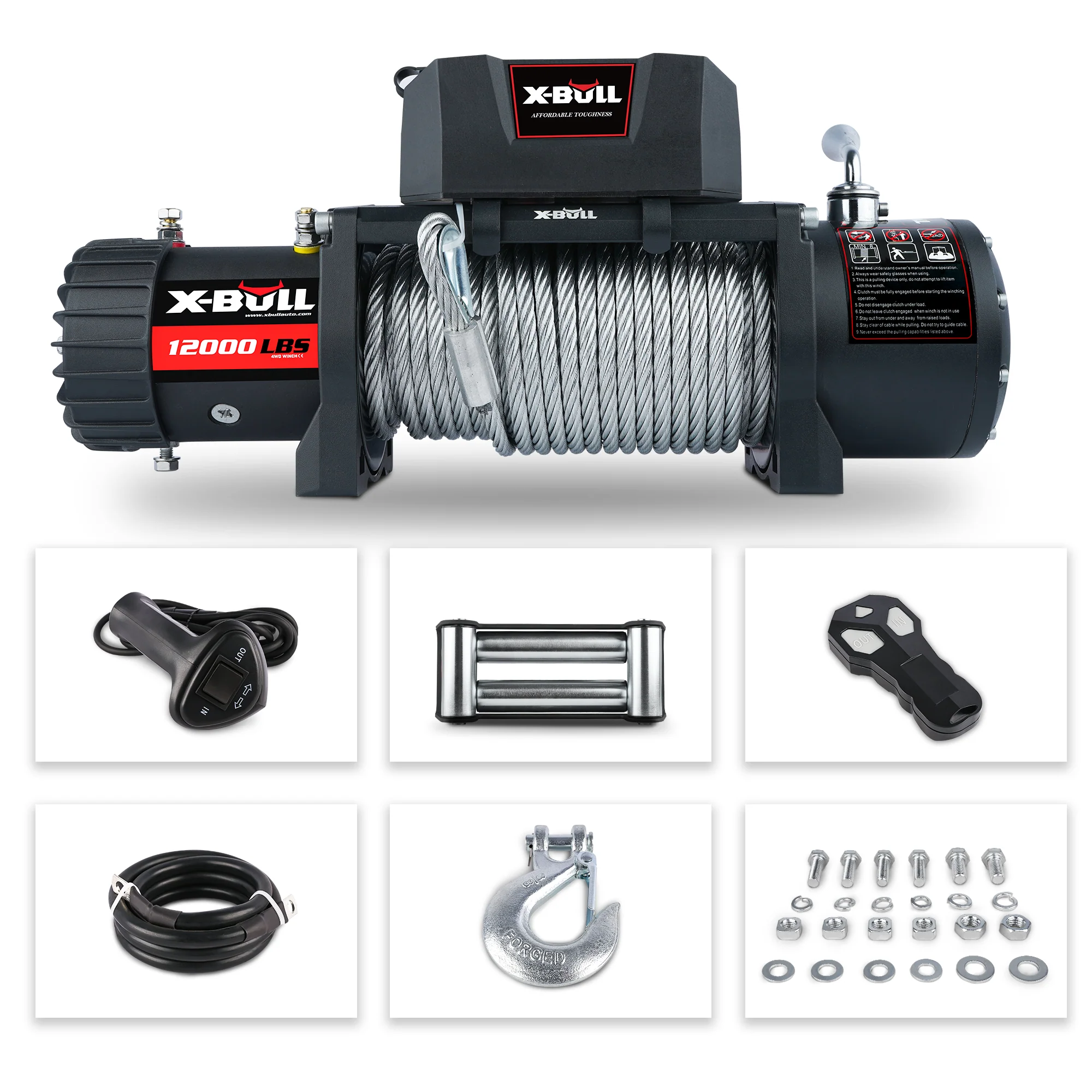 X-BULL 10000LBS/12000LBS Electric Winch - Image 10